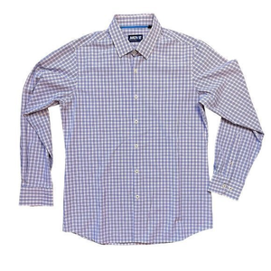 MOVE Men's Plaid Non-Iron Odor Resistant Long Sleeve Button Up Shirt Size Medium